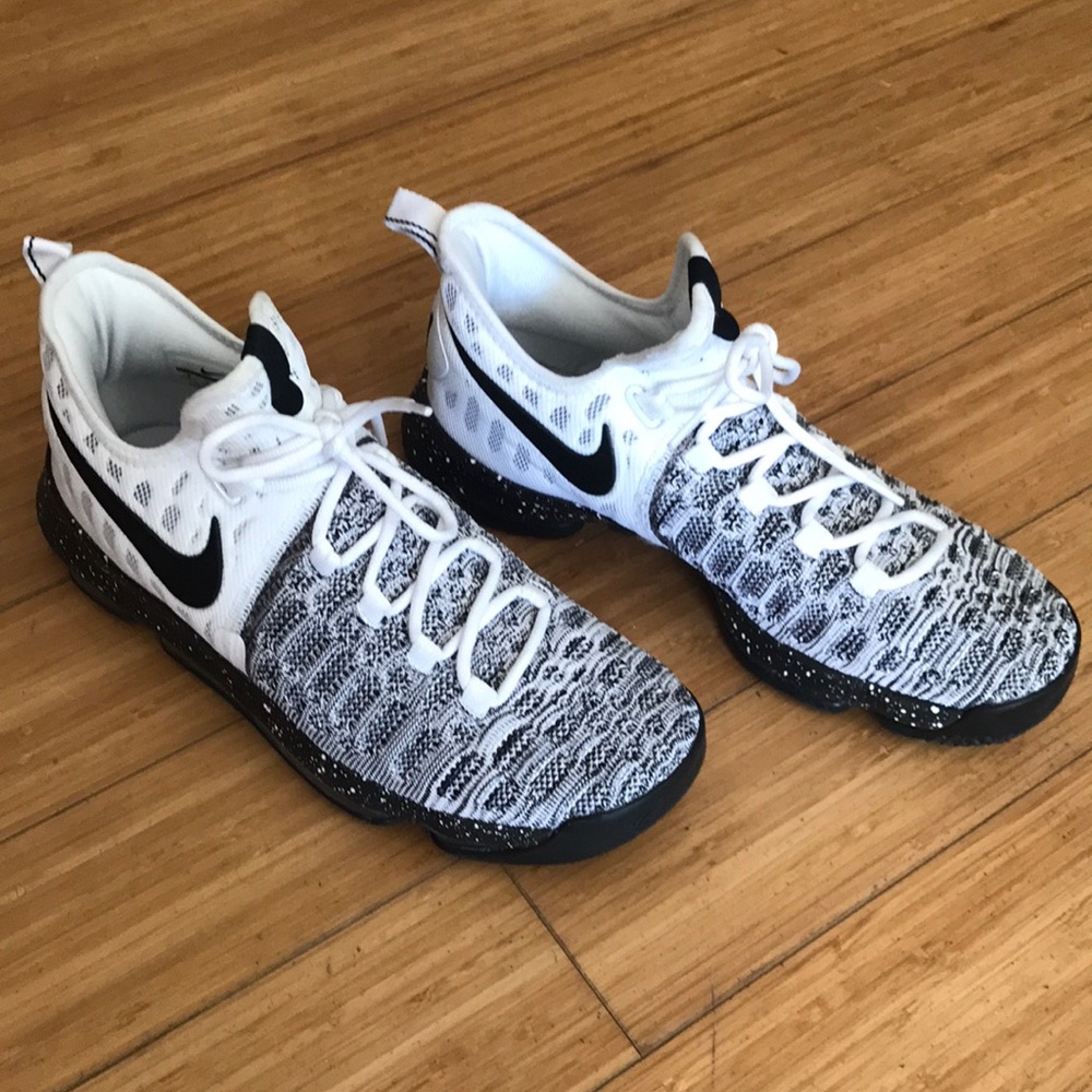 Nike Zoom KD 9 White Black Oreo Men's Shoes